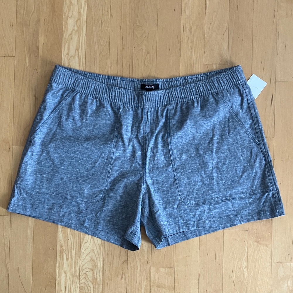 NEW Allbirds TreeBD camp shorts hemp-blend chambray blue XL